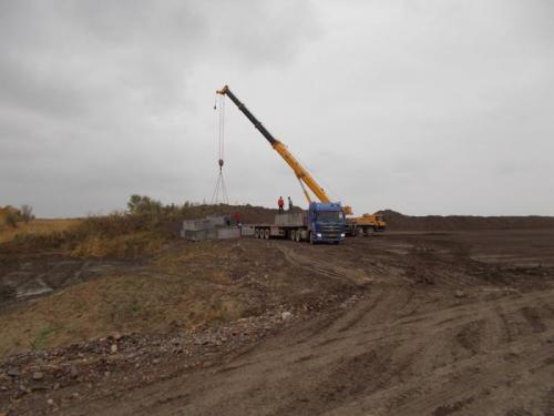 59 Km Unloading precast elements